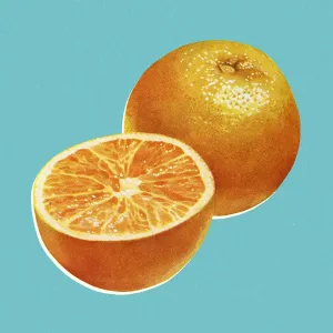 Healthy Eating Illustrations Drucke: Two Oranges