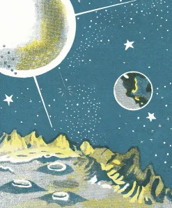 Moon Surface Artwork Drucke: Outer Space