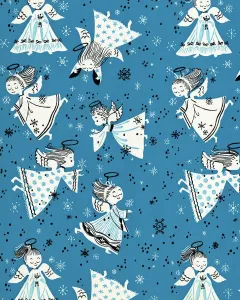 Colorful Background Art Drucke: Pattern of Angels