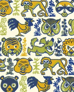 Vintage Wildlife Illustrations Drucke: Pattern of Animals