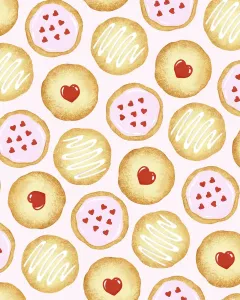 Colorful Baked Goods Drucke: Pattern of Cookies