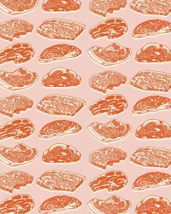 Gerahmter Druck : Musterfleisch Gerahmter Druck : Musterfleisch