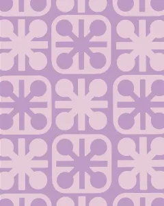 Retro Style Illustrations Drucke: Purple Pattern