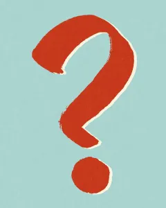 Vintage Inspired Illustrations Drucke: Question Mark