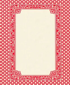 Fine Art Paintings Online Drucke: Red Frame Pattern