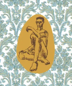Sitting Model with Pattern Background