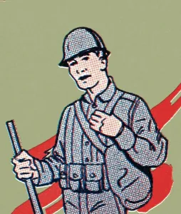 Ein Soldat im Moment der Ruhe