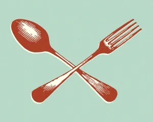 Artistic Table Setting Drucke: Spoon and Fork