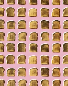 Colorful Still Life Images Drucke: Toast Pattern