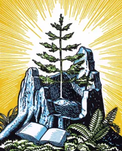 Retro Art Illustrations Drucke: Tree of Knowledge