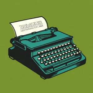 Vintage Office Supplies Drucke: Typewriter