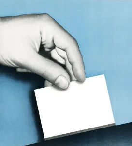 Blue Background Art Drucke: Voting