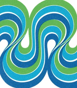 Blue Background Illustrations Drucke: Wave pattern