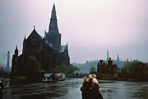 Vintage Street Scene UK Drucke: Cathedral Square, Glasgow