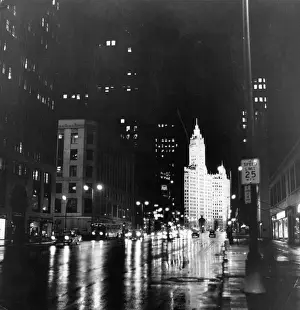 Downtown Chicago Landmarks Drucke: Chicago By Night