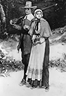 Colonial Era Images Drucke: To Church
