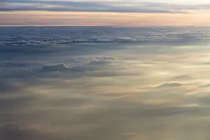 Atmospheric Evening Photography Drucke: Cloud formations in the evening light, Germany
