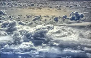 Aerial View Photography Drucke: Cloud formations over Lord Howe Island