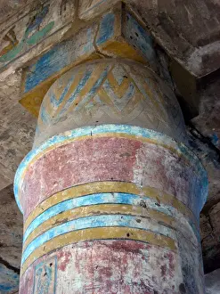 Unesco World Heritage Sites In Egypt Drucke: Column, temple of Karnak, Egypt