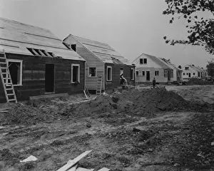 Vintage Construction Photos Drucke: Construction Site