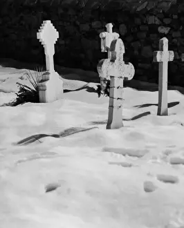 Black And White Cemetery Photos Drucke: Cruces