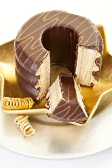 Christmas Cake Drucke: Cut spit cake
