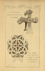 Bauwerkskreuz aus Steinbauwerk und Mauerarbeit. Geschichte der Architektur. Dekoration und Gestaltung im Bauwesen. Kunst und französische Einflüsse in der Viktorianischen Ära des 19.Jahrhunderts