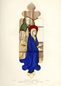 Retro Revival Artwork Drucke: Presentation in the Temple