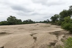 Arid Landscape Drucke: Dried up river bed