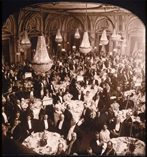 Early 1900s Fashion Drucke: Eating At The Astor