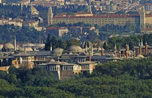 Topkapi Palace Istanbul Drucke: Elevated view of Topkapi Palace