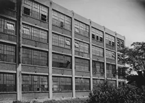 Vintage American Industry Drucke: Factory Exterior