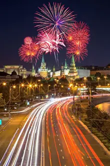 Feuerwerk über den Kreml