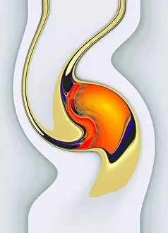 Colorful Geometric Shapes Drucke: Fractal graphics, abstract