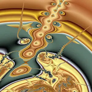 Abstract Geometric Shapes Drucke: Fractal object