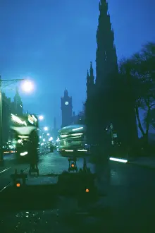 Vintage Glasgow Street Scene Drucke: Glasgow Traffic