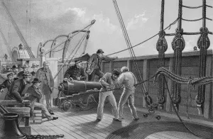 Great Eastern Steam Ship Drucke: Atlantic Cable Laying