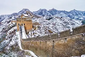 UNESCO World Heritage Site Beijing Drucke: Great Wall in winter