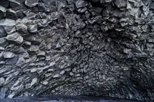 Basalt Formations Iceland Drucke: Halsanefshellir cave with basalt formations