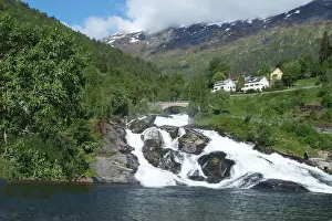 Idyllic Norwegian Landscape Drucke: Hellesylt, Norway