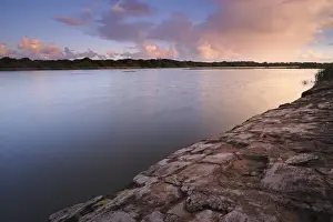 Dramatic Cloudscape Photography Drucke: High Angle view of St Lucia Estuary with dramatic clouds in background