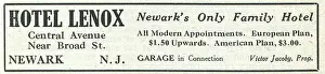 Vintage Hotel Advertisements Drucke: Hotel Lenox