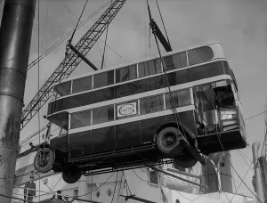 Vintage London Transportation Drucke: Double-Deck Bus