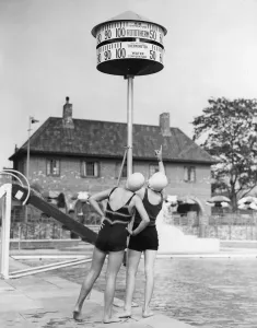 Retro Swimwear Fashion Drucke: Dual Thermometer