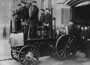 Vintage Road Transport UK Drucke: First Fire Engine