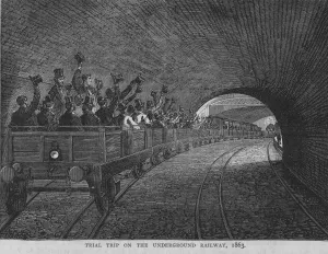 London Underground History Drucke: Happy Commuters