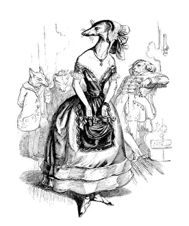 Vintage Inspired Illustrations Drucke: Humanized animals illustrations