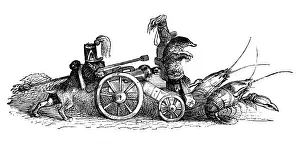 Whimsical Illustration Artists Drucke: Humanized animals illustrations: Army