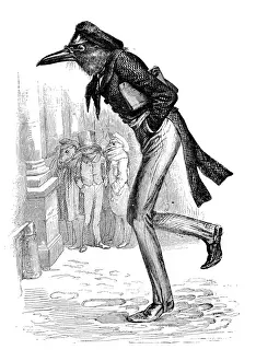 Anthropomorphic Bird Designs Drucke: Humanized animals illustrations: Bird