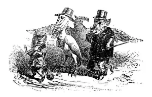 Whimsical Illustration Artists Drucke: Humanized animals illustrations: Characters